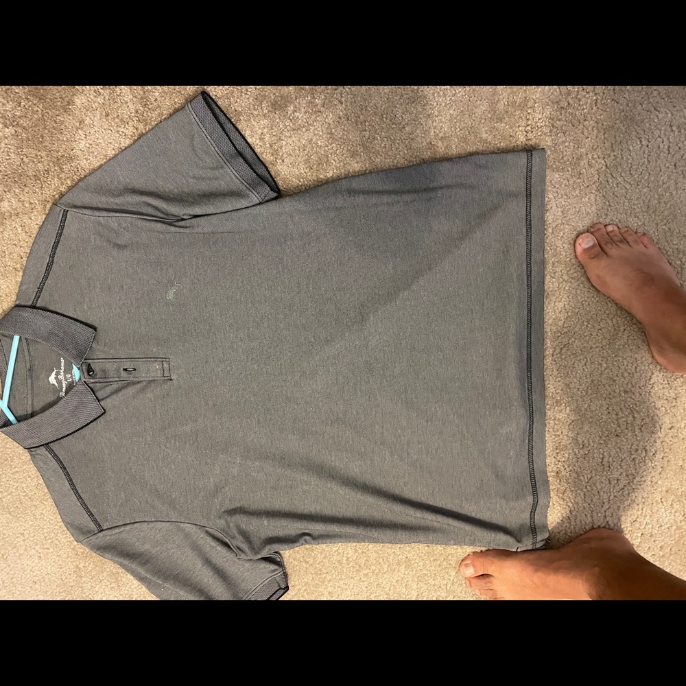 Tommy Bahama Gray Polo. Like new